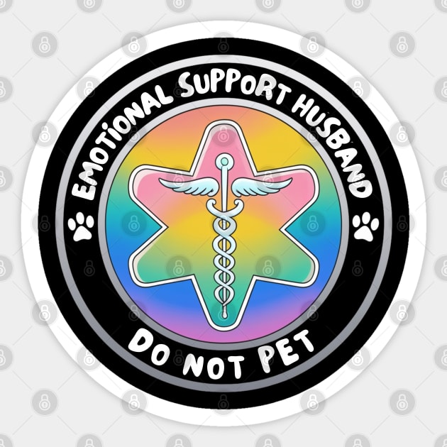 Emotional-Support-Husband-Do-Not-Pet Sticker by Creatifly Graphic Tees